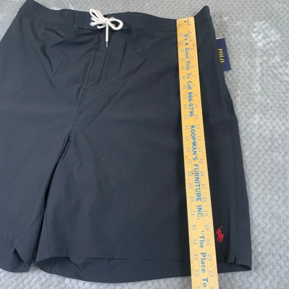 Polo Ralph Lauren Mens 4XB Black Swim Trunks Red Pony Cargo Board Shorts NWT